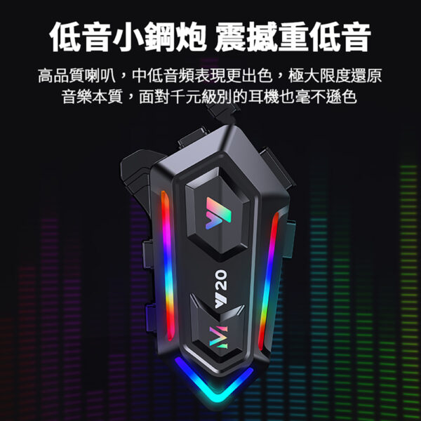 Y20 藍芽5.3安全帽耳機：圖片 3